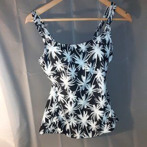 Croft & Barrow Tankini Swim Top Size 10 Black Whit